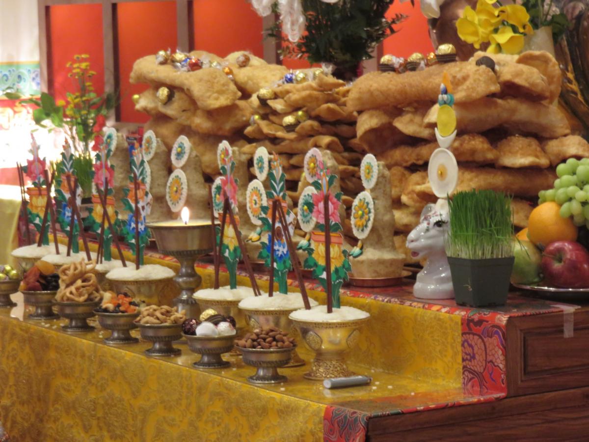 Losar Shrine Offerings